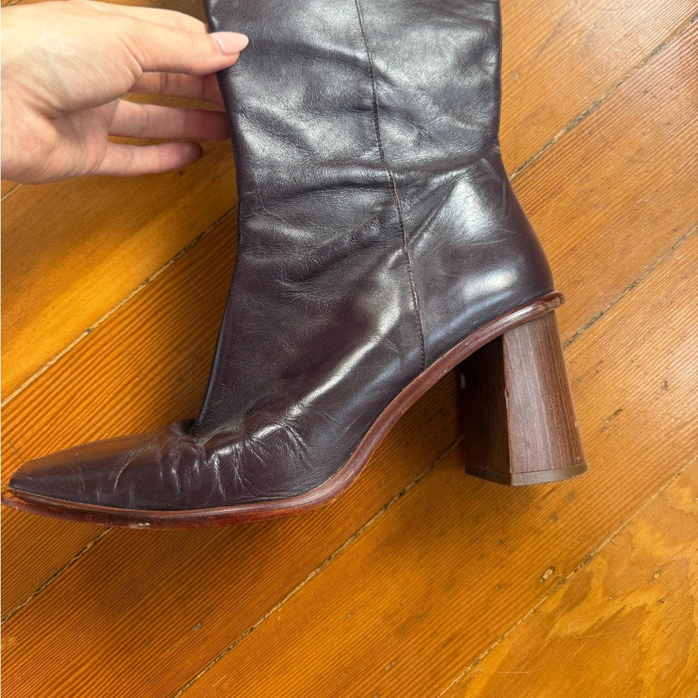 ALOHAS Burgundy Heeled Boots - Picture 3 of 8